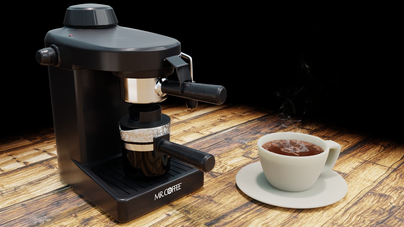 Espresso machine product render — Blender